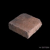 DITON skladebná dlažba HISTORY čtverec 12/12/4 cihlovo-černá